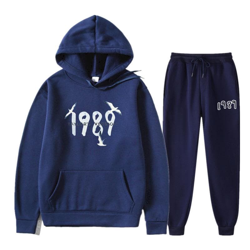 Foreign Trade Autumn Hoodie Pants Loose Casual Fashion Brand Hoodie Set with Plush Printed Letters Loose Hoodie Cover S
