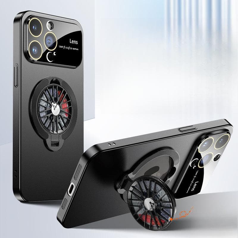 Applicable To IPhone16 Rotary Gyro Decompression Bracket Large Window Guard Glasses Mobile Phone Case 15 Apple 14 Full Cover Anti-fall iPhone 11