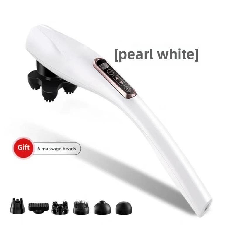 Charging, Handheld Massage Stick Massage, Beating Back, Full Body Massage, High-power Vibration Massage Stick Hammer charging white