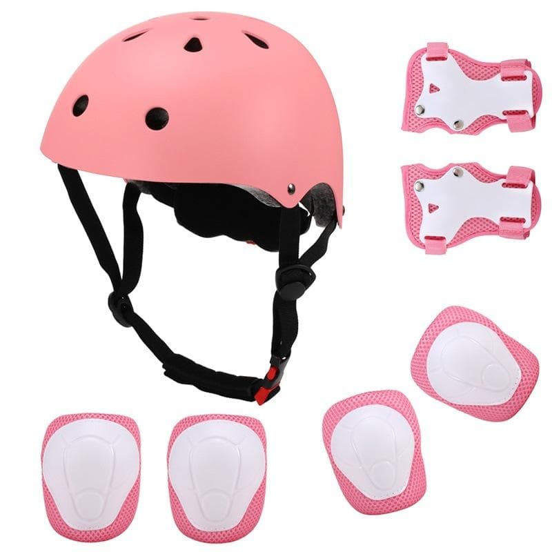 Child helmet protective suit knee elbow pads 2 3 4 5 6 7 8 9 10 11 12 years Girl boy Suitable roller skating skateboards protection equipment set 10-30kg