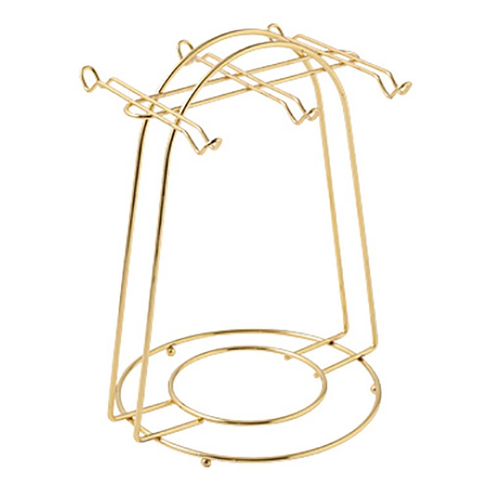 Nordic Home Kitchen Tabletop Coffee Mug Holder 6 Cups Stand Gold Metal Cups Holders Rack Drain Organizer Rack gold