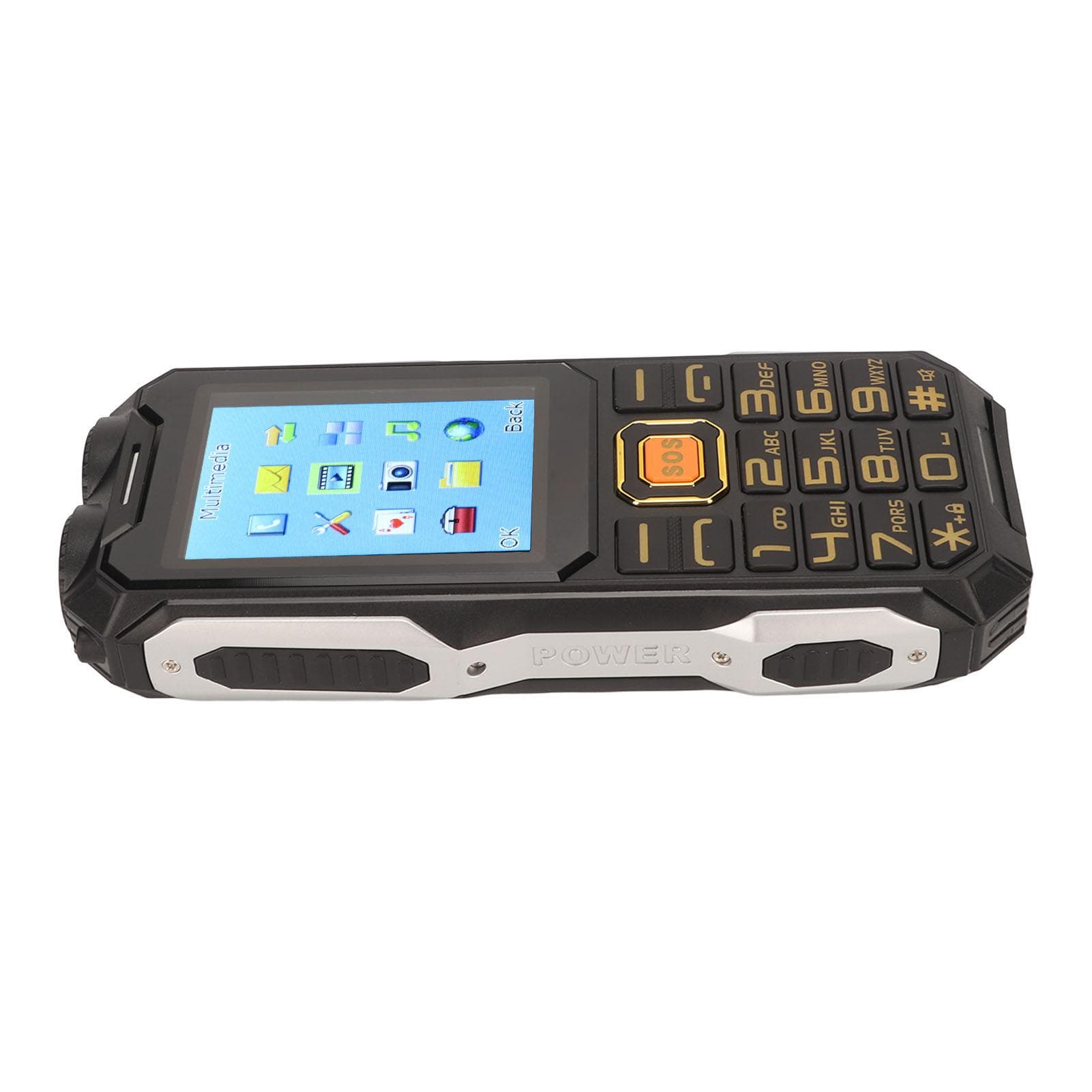2.4in 1.3MP Big Button Double Card Senior Cell Phone Bluetooth 2G SOS Large Button Elderly Mobile black