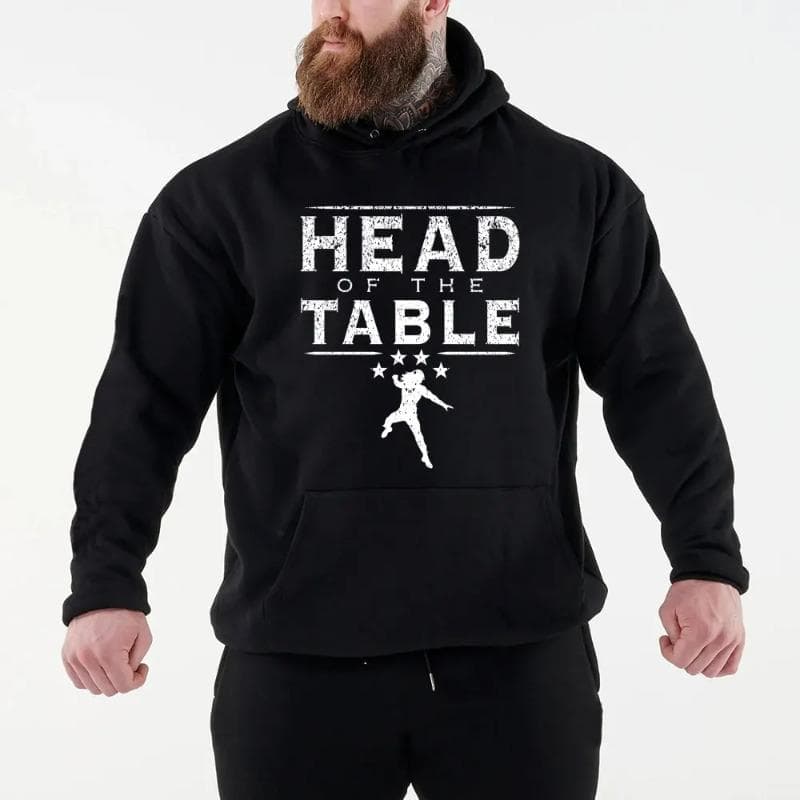 Black Roman Reigns Head Of The Table Men Hoodie Spring Autumn Male Oversized Pullover Tops Fashion Man Clothes Sweatshirt Hoodies & Sweatshirts men’s M