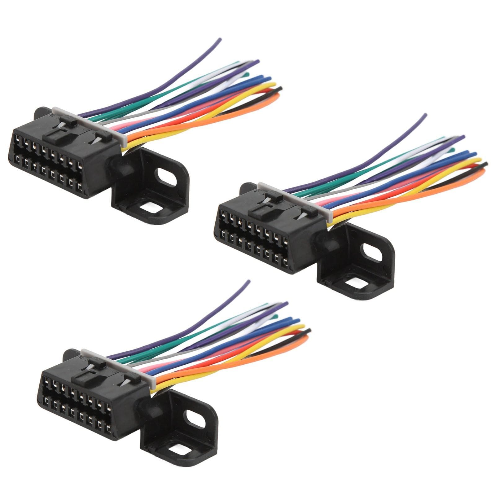 3pcs 16 Pin Female OBD2 Cable Connector J1962F Diagnostic Cable Adapter for Automotives