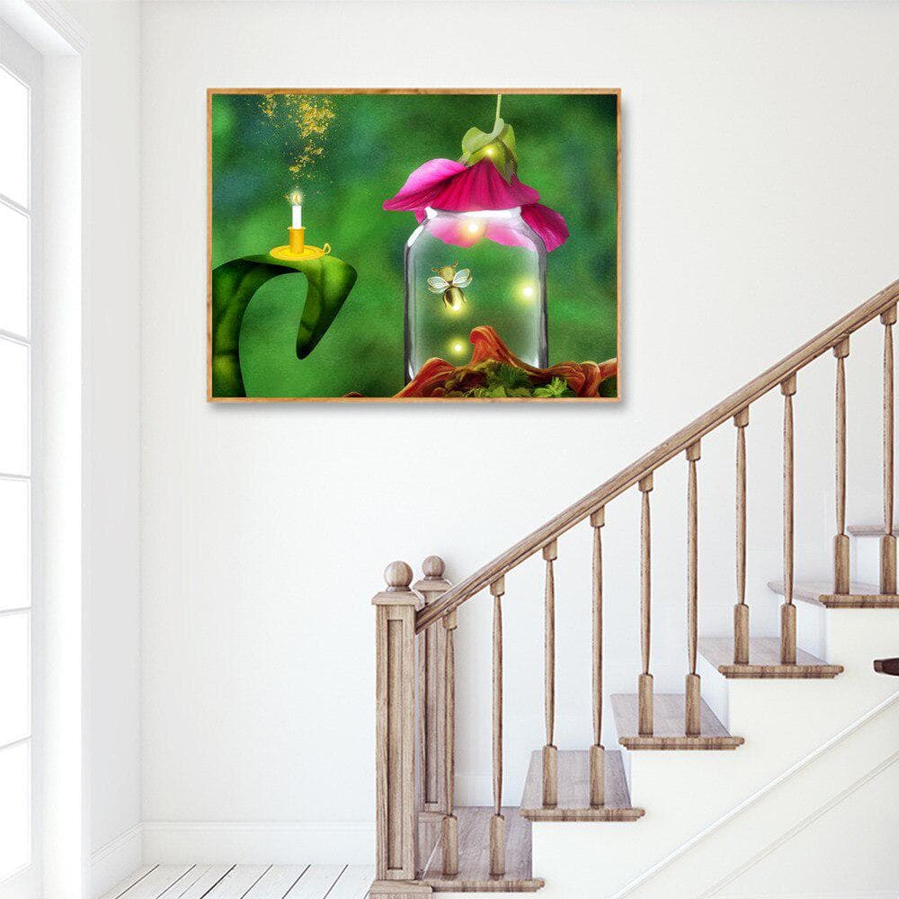 Diamond Painting Scenic Full Diamond Embroidery Complete Plant Home Decoration Rhinestones Pictures 20X30CM