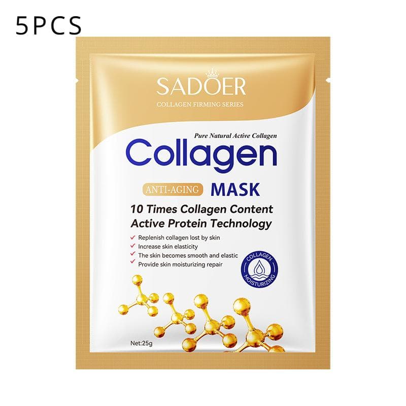 SADOER Collagen Anti-Wrinkle Facial Mask Nourishing Moisturising Hydration Mask 5PCS