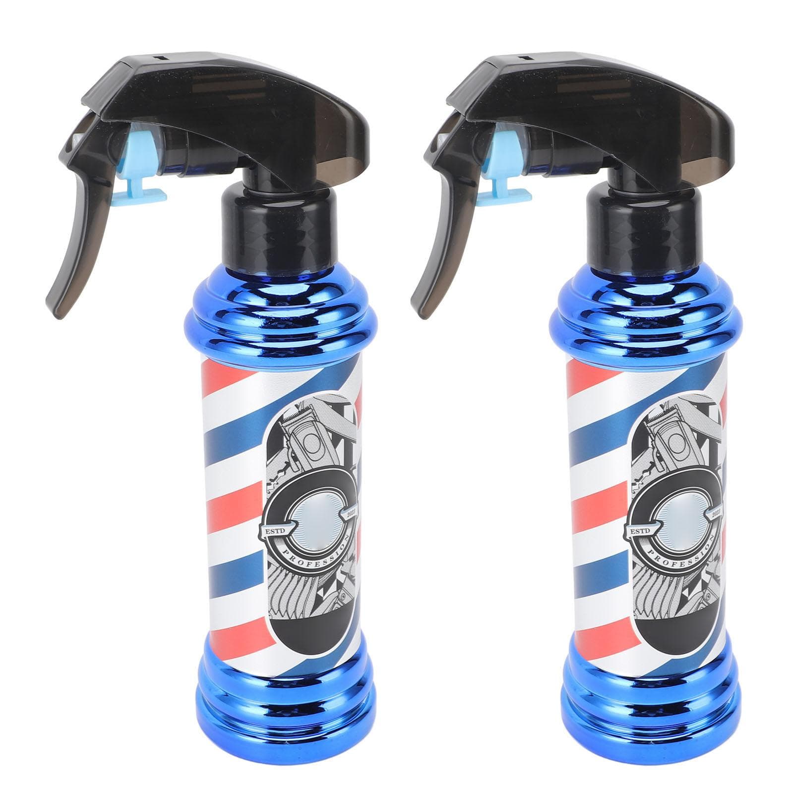 2 Pcs Barber Spray Bottle Quiet Ultra Fine Mist Salon Spray Bottle Barber Pole Light Shape for
