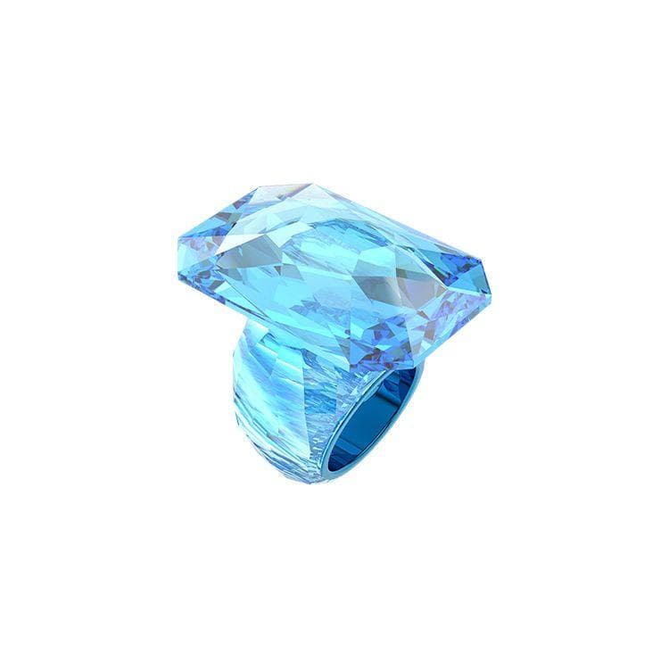 Swarovski Lucent Octagonal Cut Large Imitation Crystal Ring Women rings Blue 5600223 55