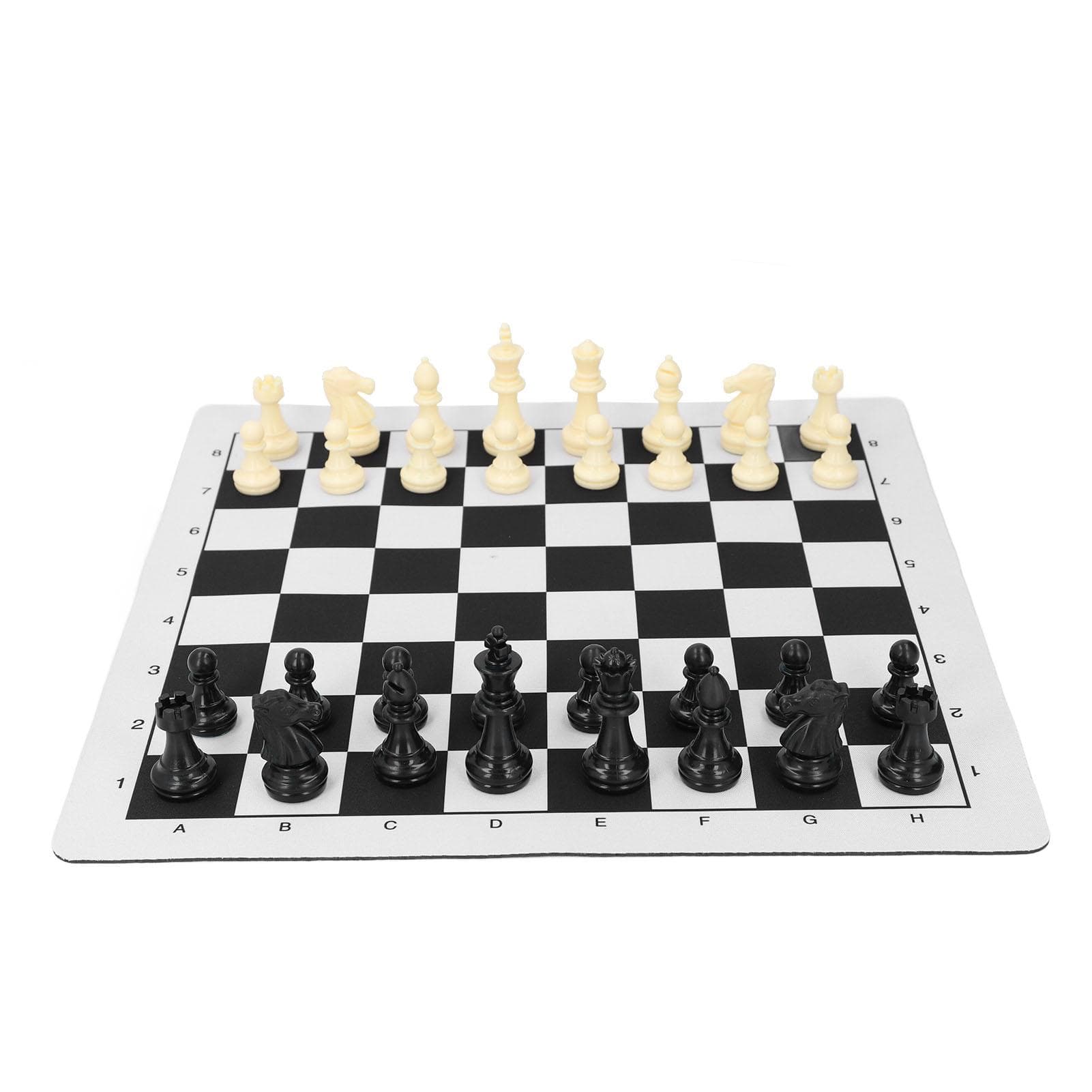 Travel Chess Board Game Set Professional Standard Folding Roll Up Travel Chess Board with 32 Chess