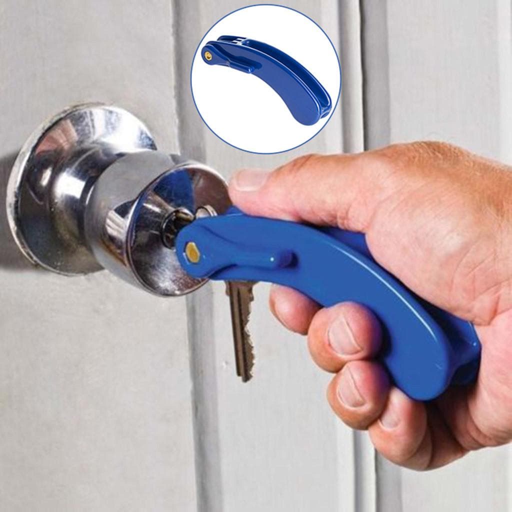 Key Turn Assistance - Door Opening Assistance With Elderly And Disabled Arthrit blue