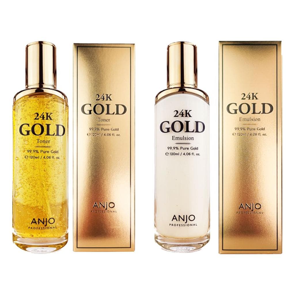 ANJO 24K Gold Toner, Emulsion 120ml (3 Options) #TONER, EMULSION
