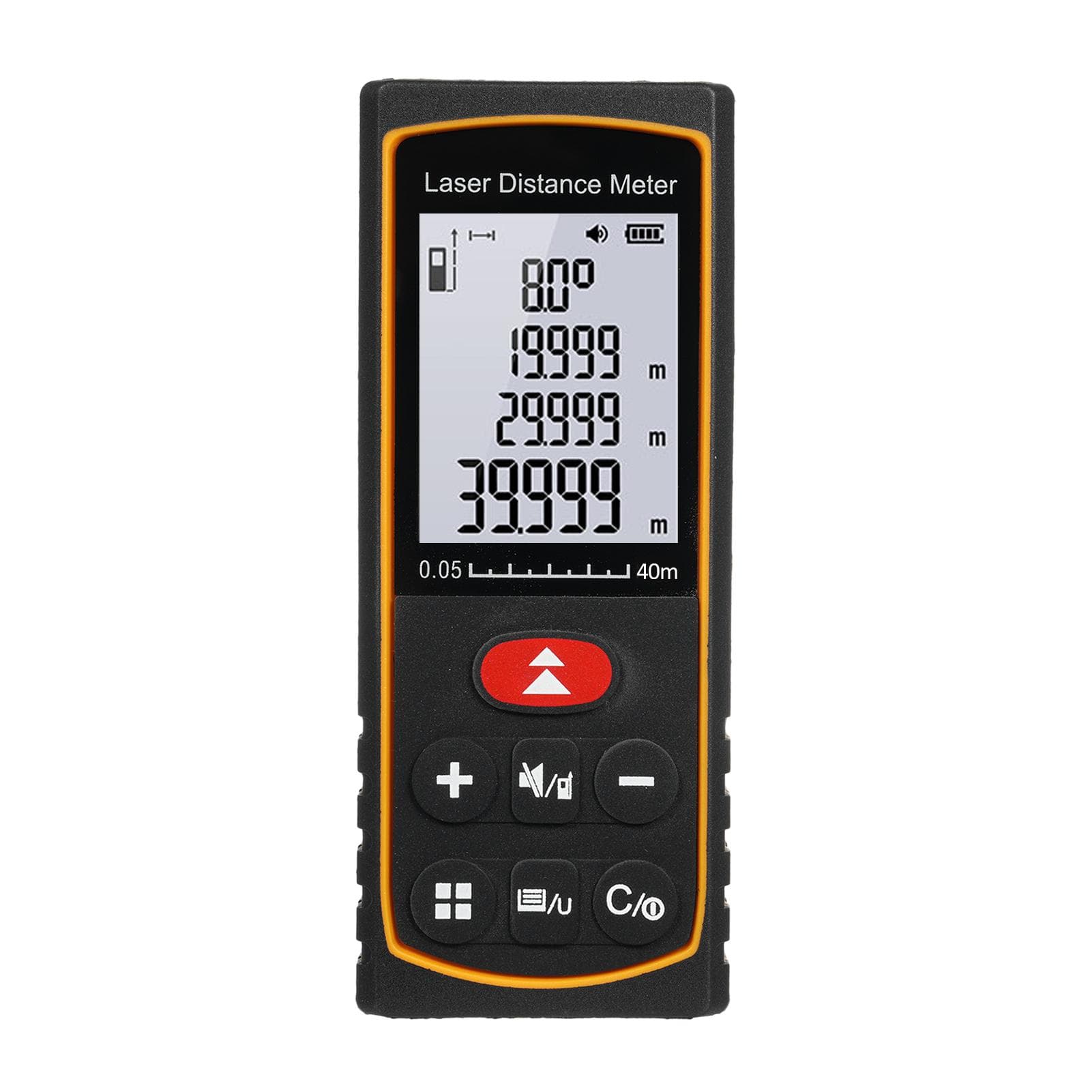 Laser Measure 40m131ft Laser Distance Meter Portable Handle Digital Measure Tool Range Finder with 40m black