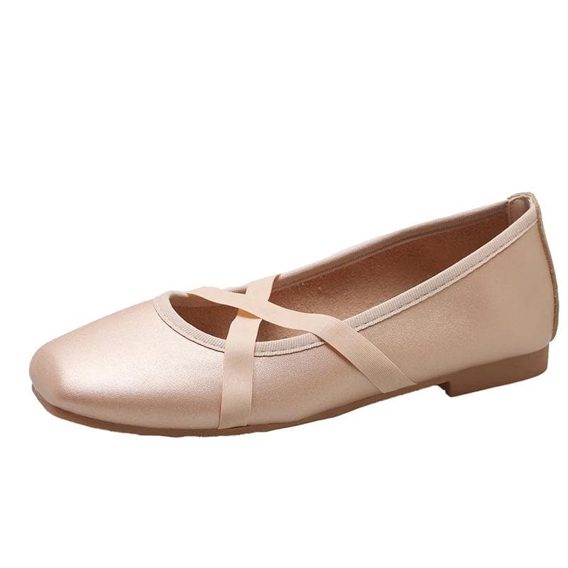 Autumn New Design Ballet Shoes Elegant Comfortable Soft Flat Women's Shoes Mary Jane Loafers Women flats 40 pink
