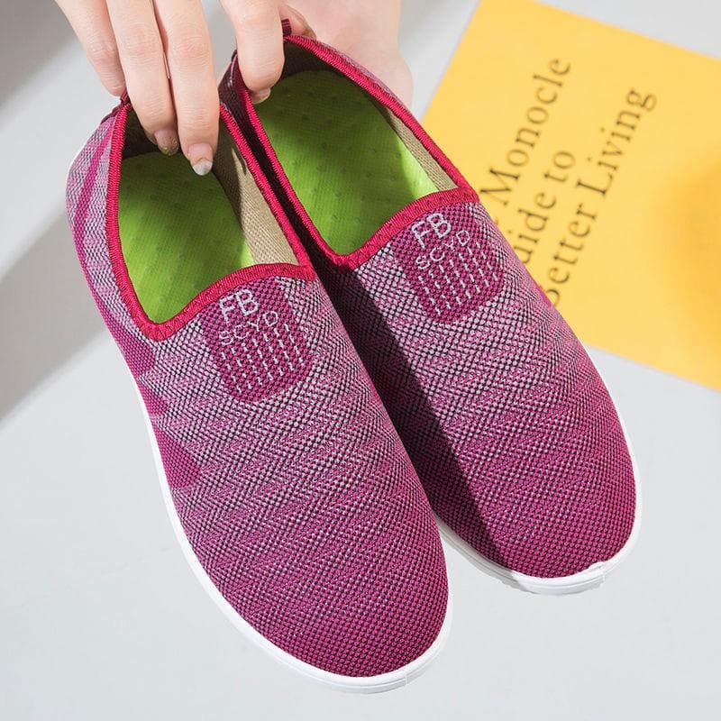 Women's Trendy Fashion Cloth Shoes Walking Shoes Comfortable and Wear-resistant Single Shoes Breathable Non-slip Shoes 36
