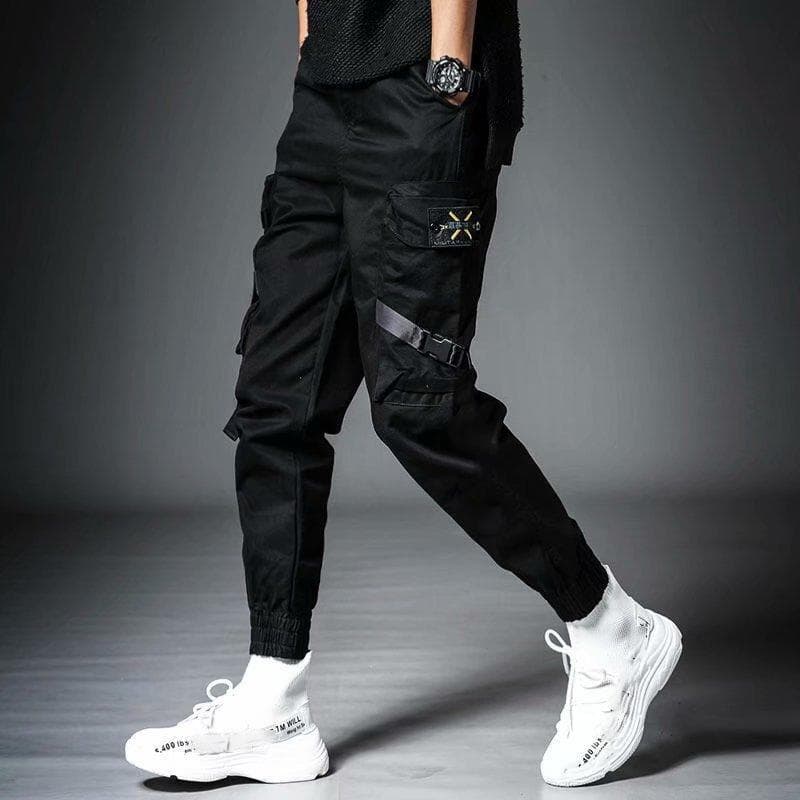 Joggers Men Casual Pants Korean Streetwear Oversize Cargo Pants Fashion Trend Clothing Mulit Pocket Harajuku Sweatpants S black