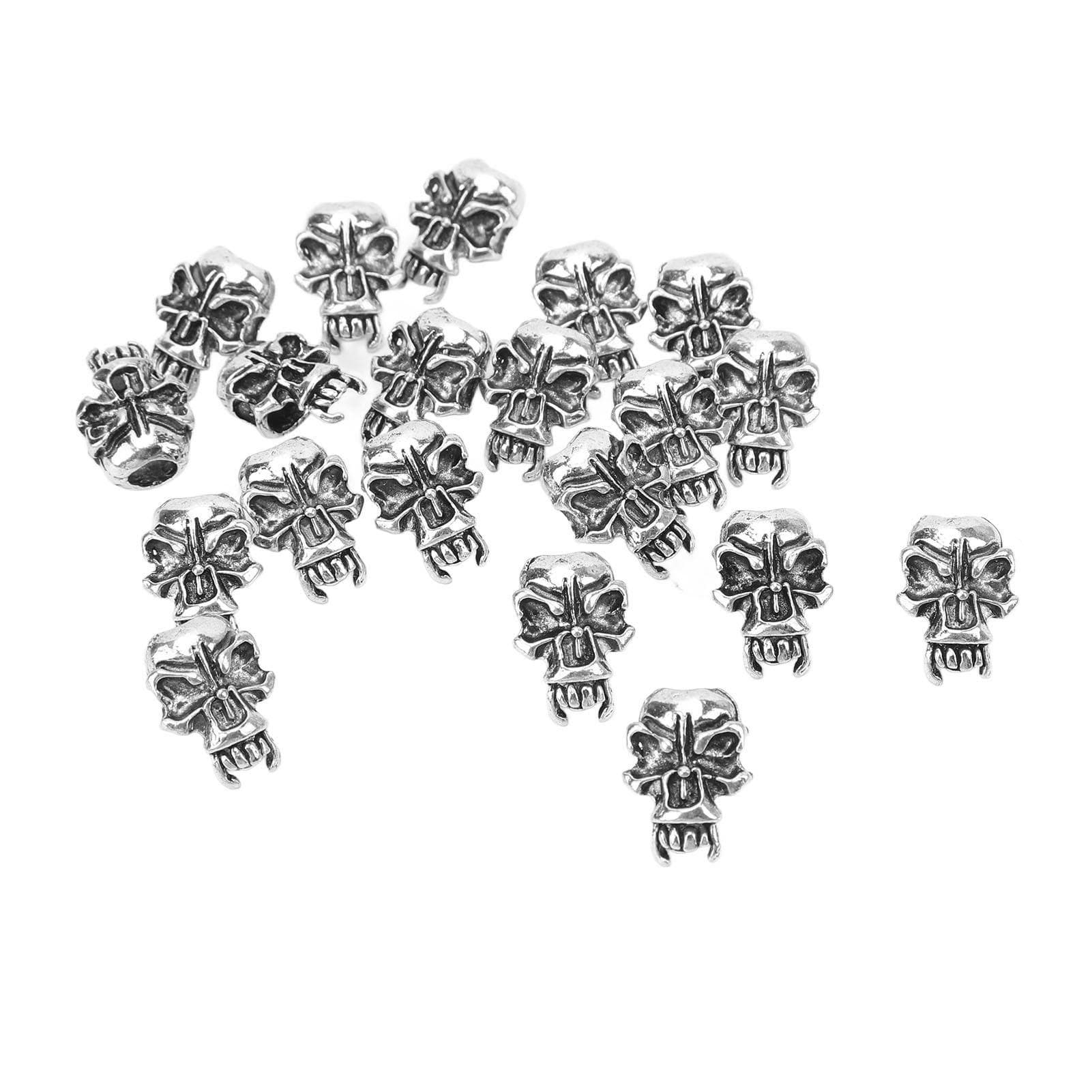 20PCS Beard Beads Comfortable Edges Smooth Inner Diameter Hair Jewelry Beard Beads Accessories for