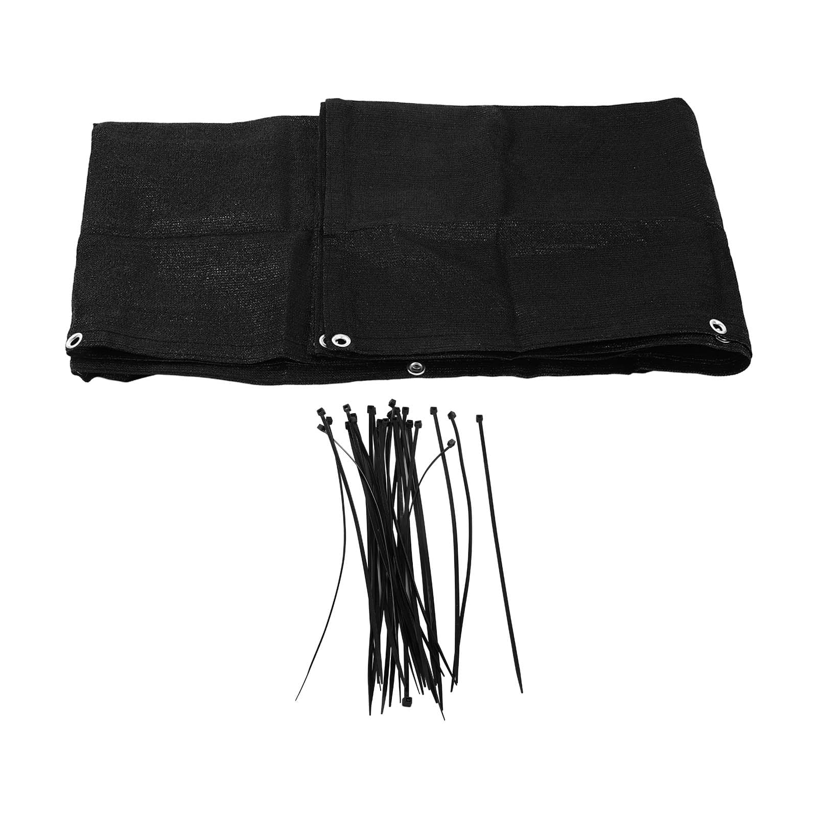 3x0.9m/9.84x2.95ft Black Balcony Privacy Screen Cover Garden Windscreen Mesh Shade Fence Net for
