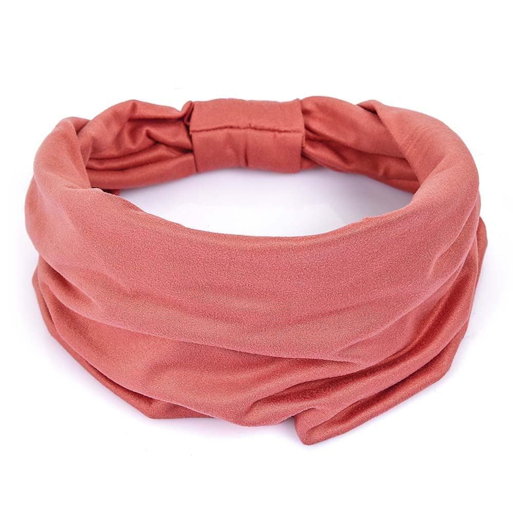 Wide Headbands For Women Non Slip Soft Elastic Hair Bands Yoga Running Sports Workout Gym Head Wraps pink