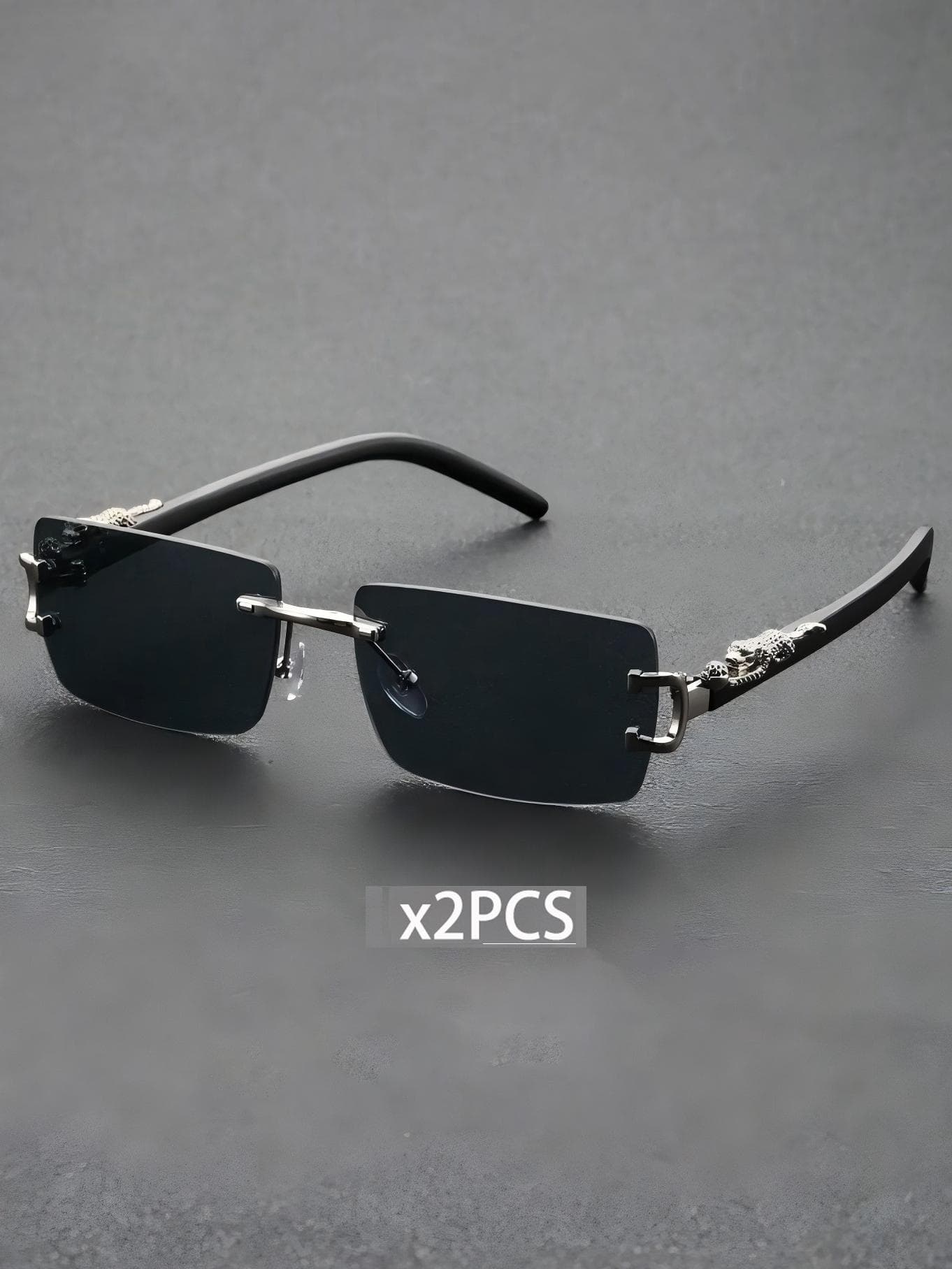 1/2 PCS Unisex Classic Square Frame Metal Sunglasses For Outdoor Cycling Fishing Fashion Cool Accessories