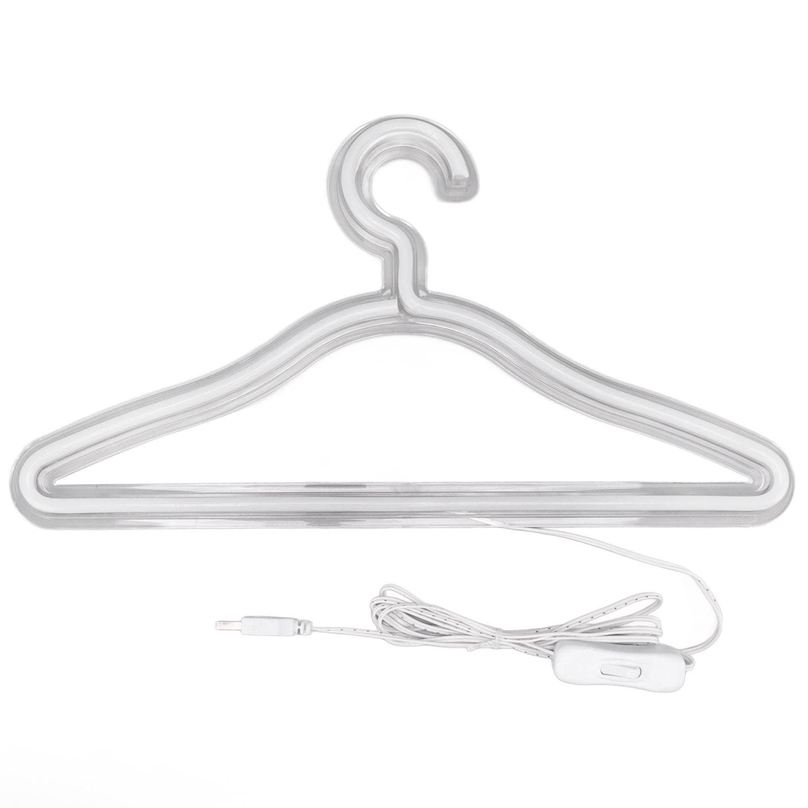 Coat Hanger LED Neon Sign Decorative Wall Hanging Sign for Room Bedroom Store Holiday Wall