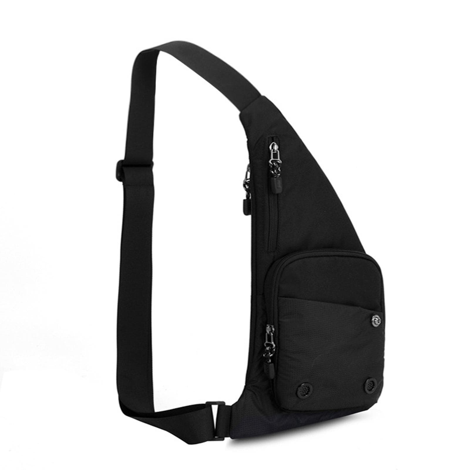 Sling Bag for Men Women Lightweight Crossbody Shoulder Bag Sling Backpack Chest Bag for Cycling black