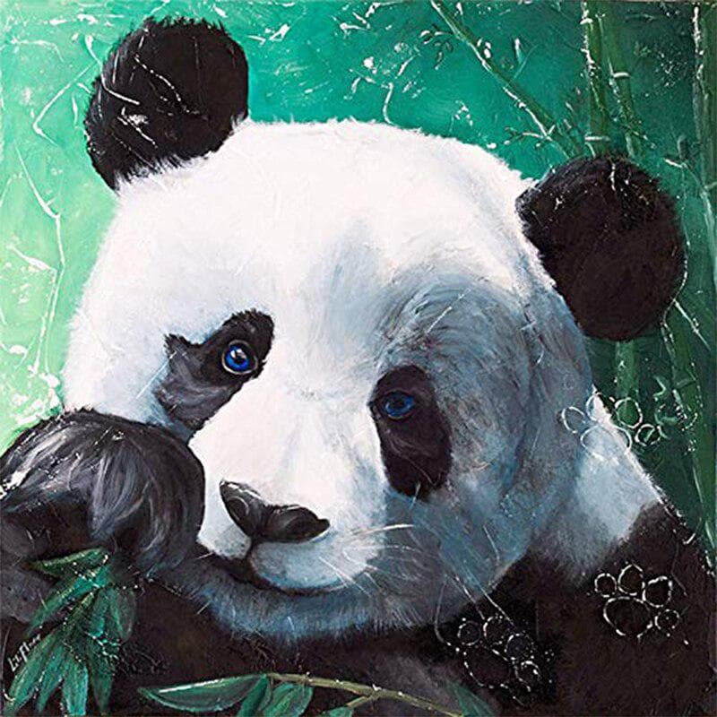 5D Diy Diamond Embroidered Animal Panda Diamond Painting Diamond Embroidery 30x30CM