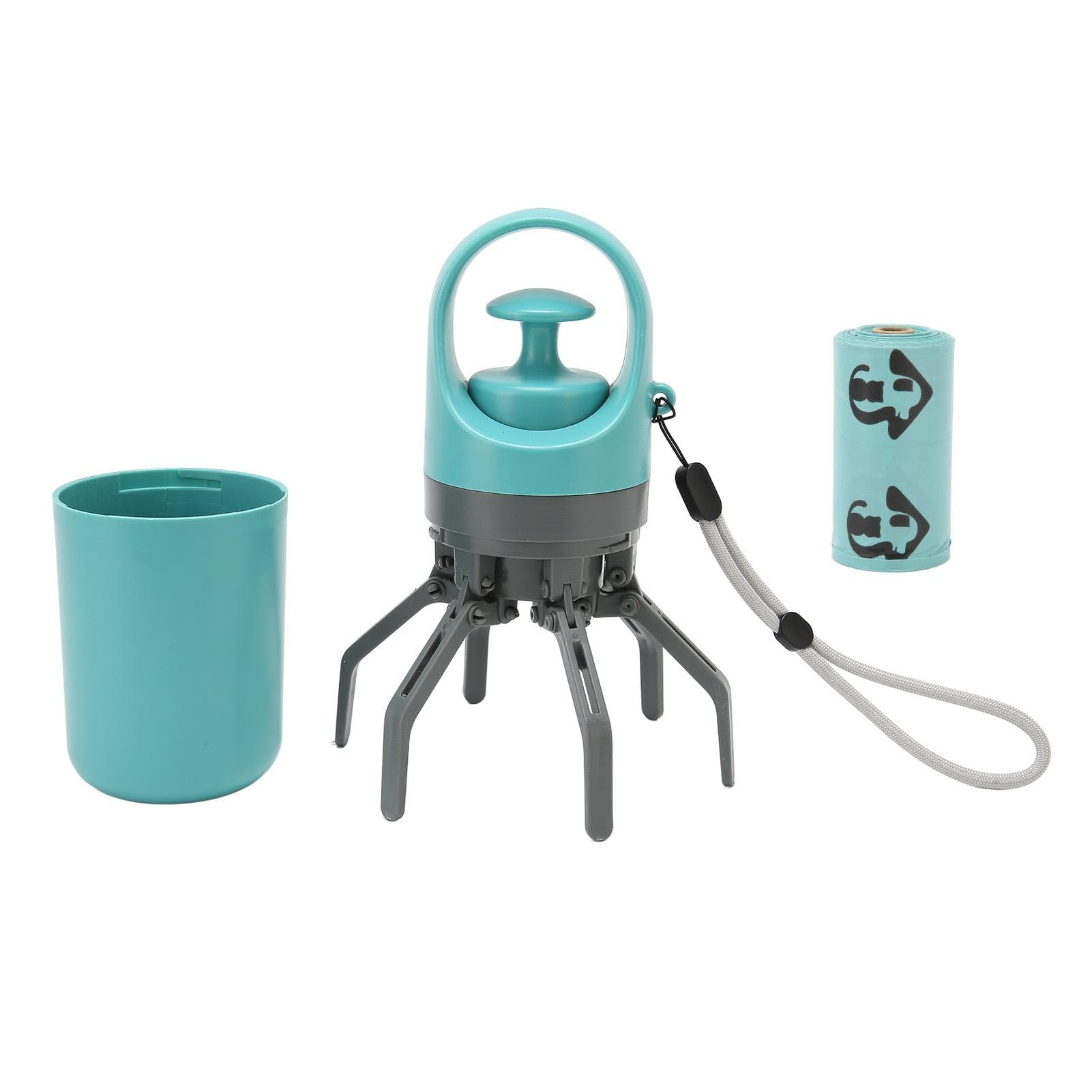 Dog Claw Poop Scooper Zero Contact Lightweight Portable Pet Poop Scooper with Bag Dispenser for