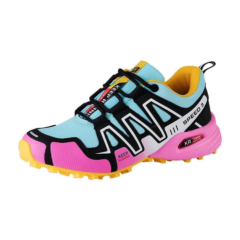 Women Outdoor Hiking Shoes Women's Lightweight Wear-resistant Mountain Climbing Hiking Shoes Waterproof Large Size Leather Sports Shoes 42 pink/black