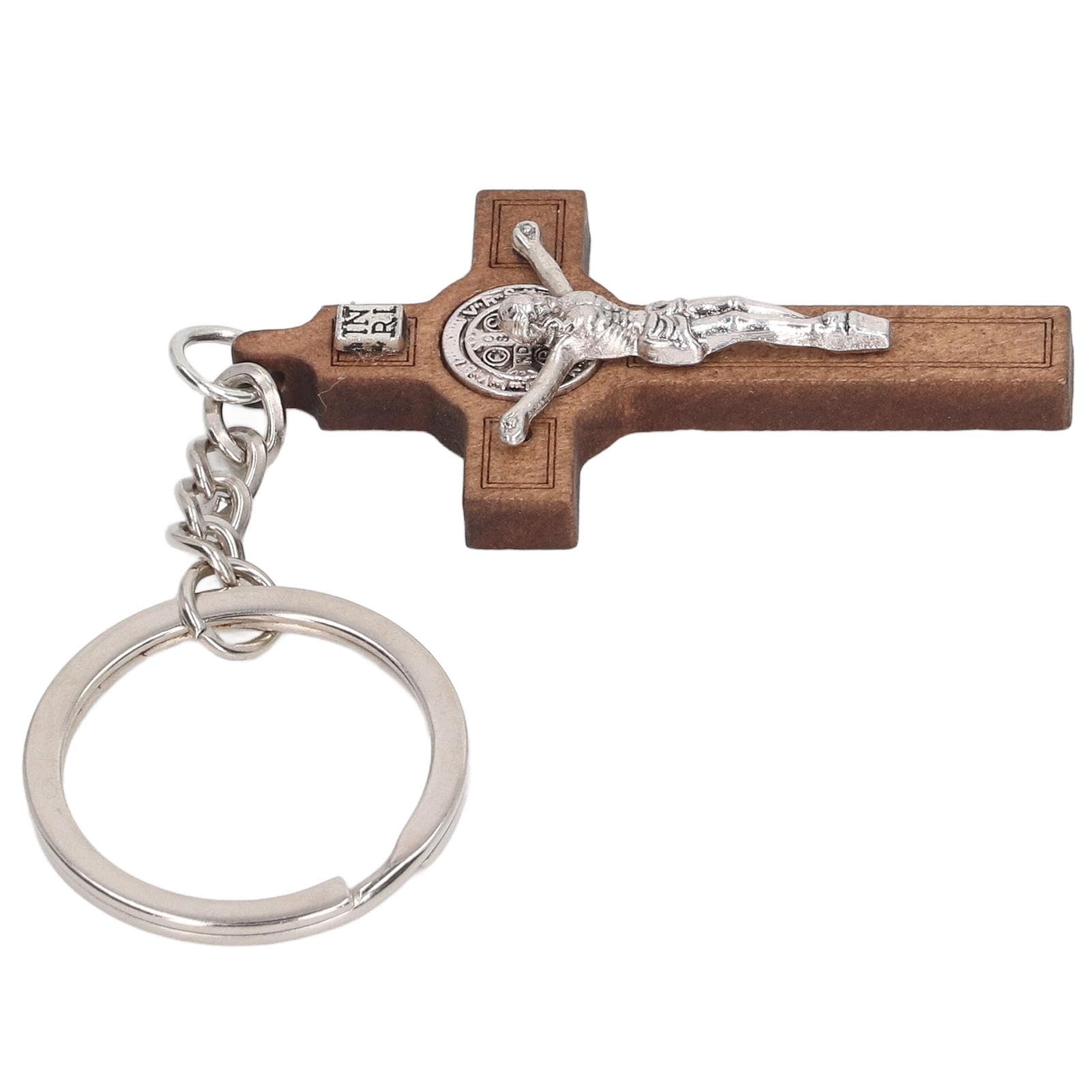 Christian Cross Keychains Engraved Bible Verses Exquisite Jesus Cross Key Chain for Religious