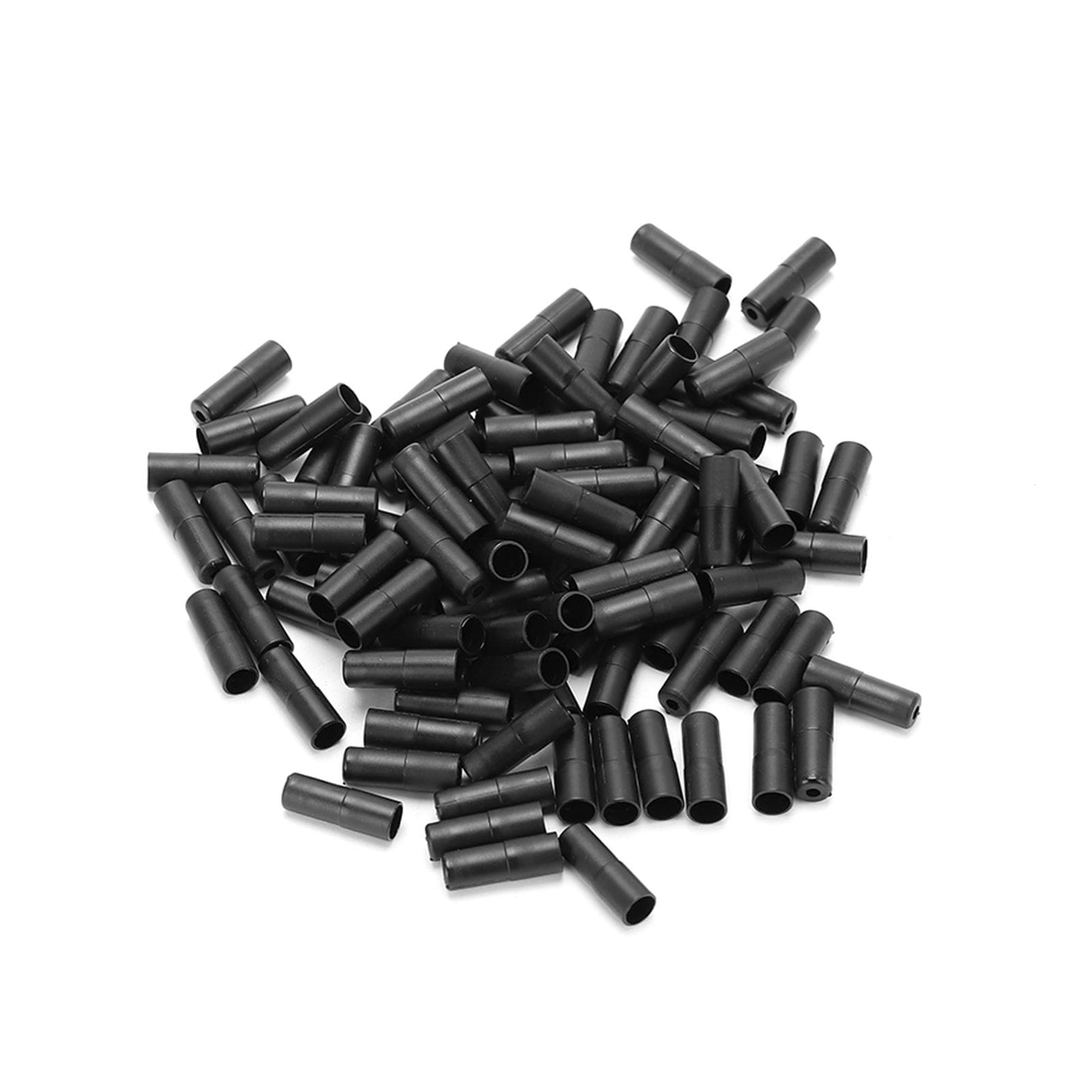 100pcs Brake Cable Ends Black Plastic Housing Ferrule Bike Cable End Caps for 5mm Diameter Brake
