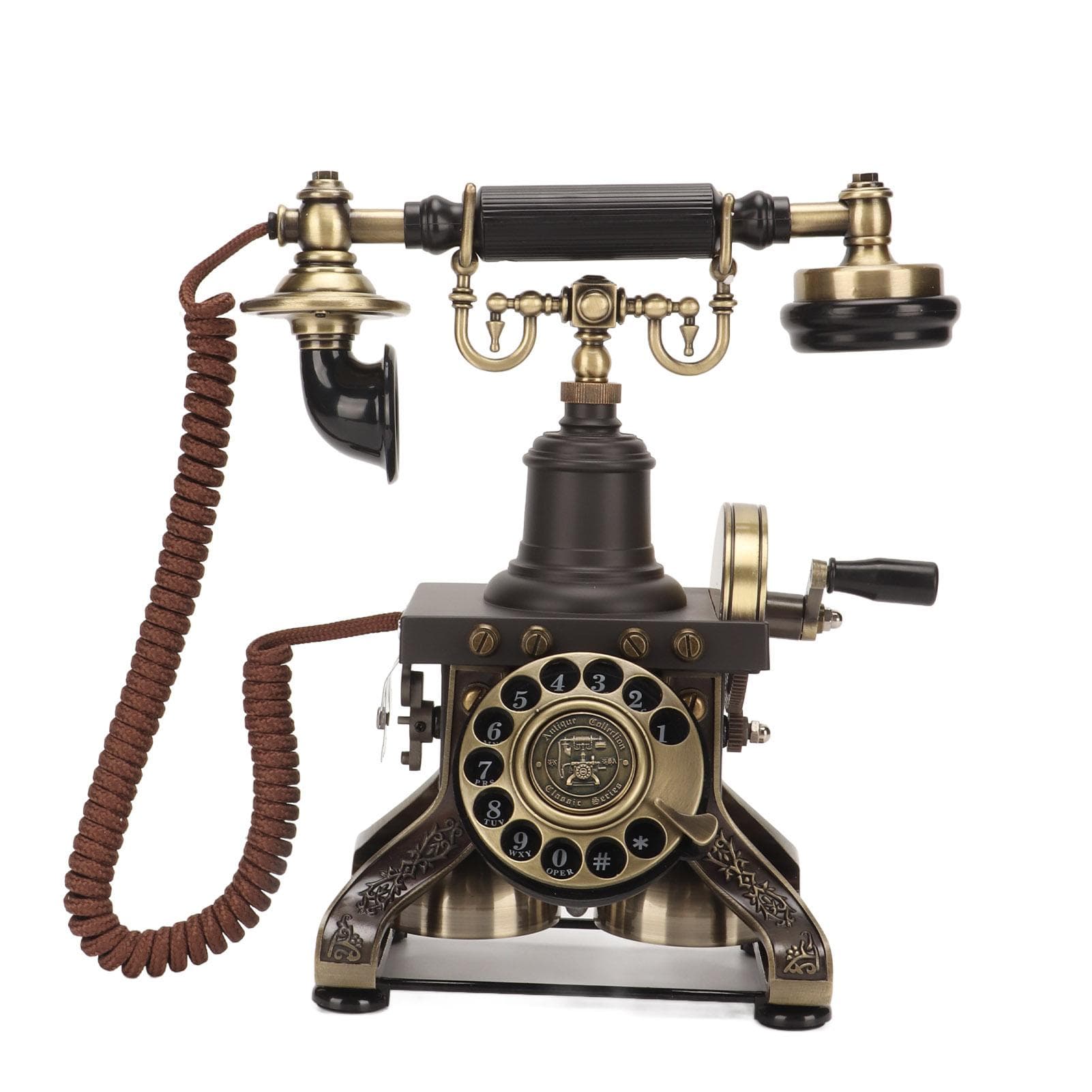 Antique Telephone Retro Vintage Rotary Dial Old Fashion Corded Landline Telephone for Home Home