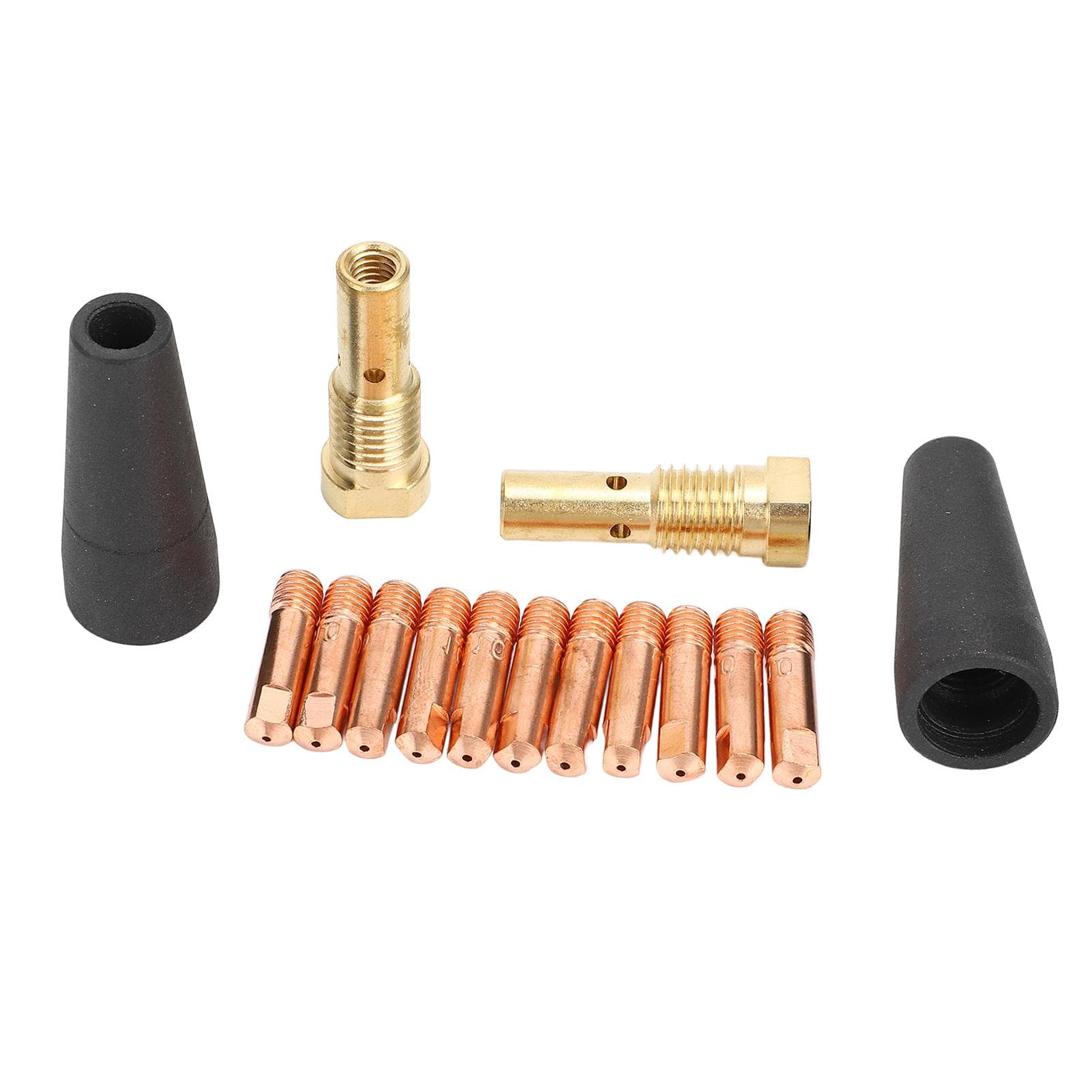 15Pcs Flux Core Gasless Nozzle Tips Kit K34931 with 0.039in 1mm Electrode for FC9080GL MIG