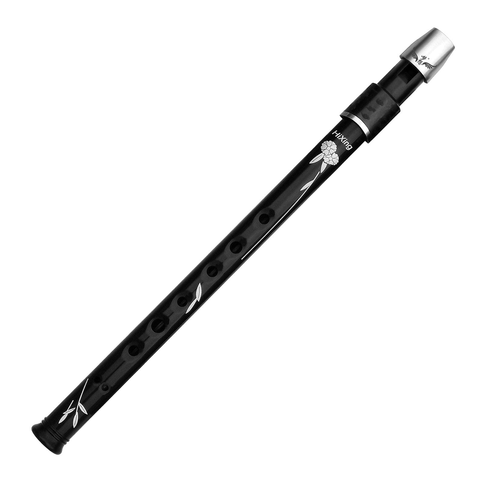 Lightweight Irish Whistle Tin Whistle Flute Recorder Instrument for Kids Adults Students Beginners C key black