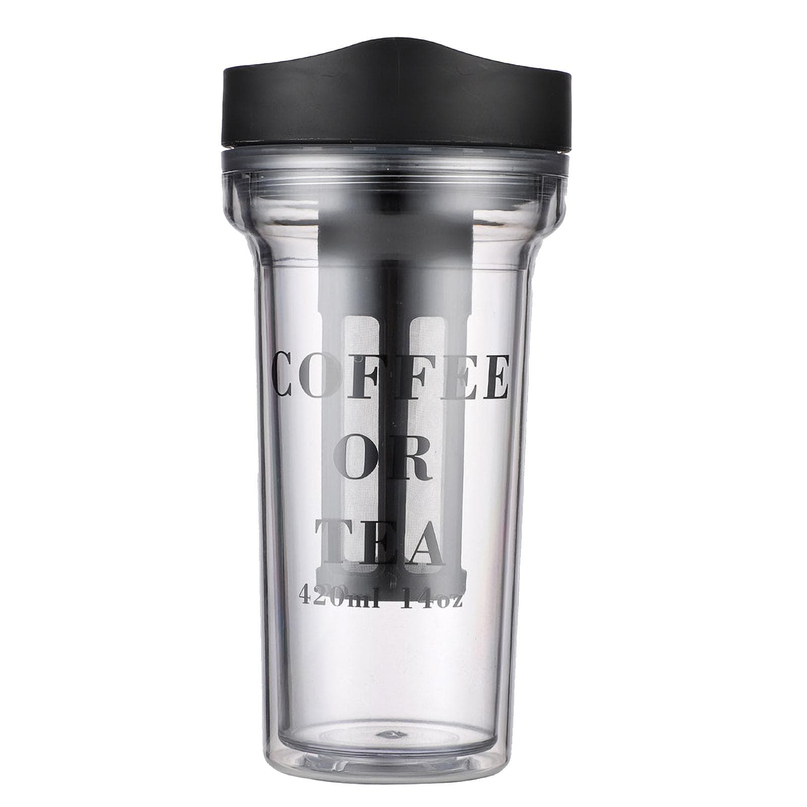 Cold Brew Cup Portable Cold Brew Coffee Maker Cold Brew Coffee Tea Airtight Bottle Iced Coffee Cup black