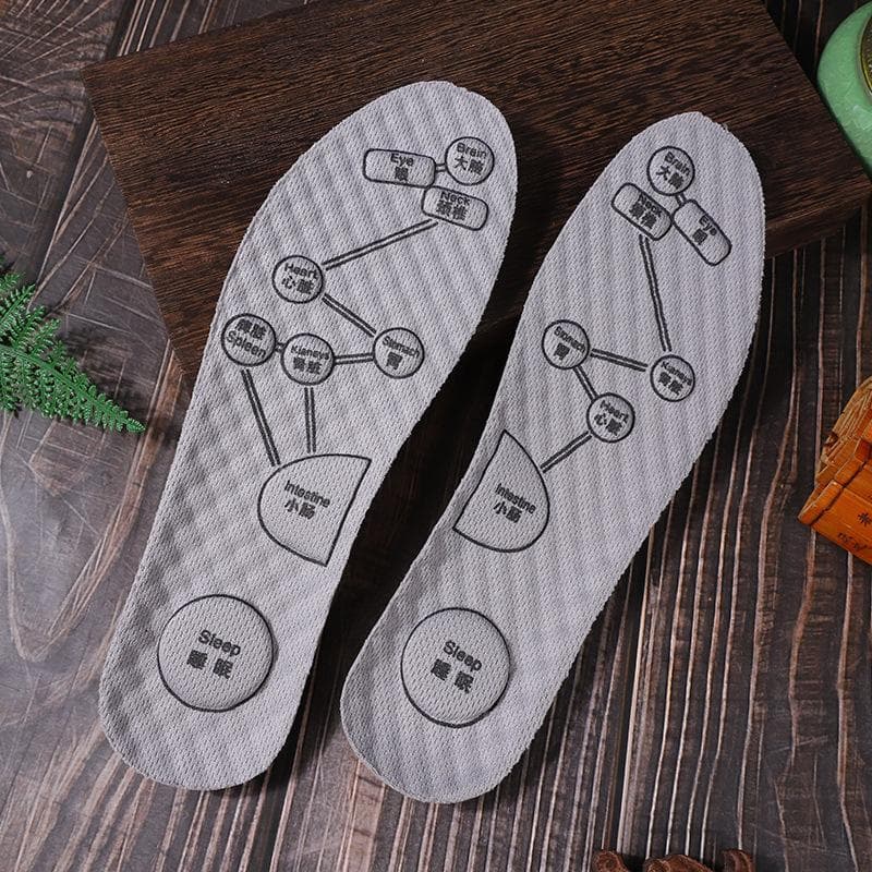 Support Massage Insoles For Shoes Soft Mesh Deodorant Running Insoles For Feet Man Women Orthopedic Insoles 45-46 grey