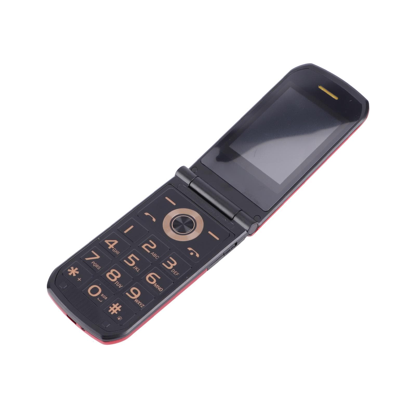 4G Senior Flip Phone with Big Button Clear Sound Flip Cell Phone for Elderly Dual Screen Display red
