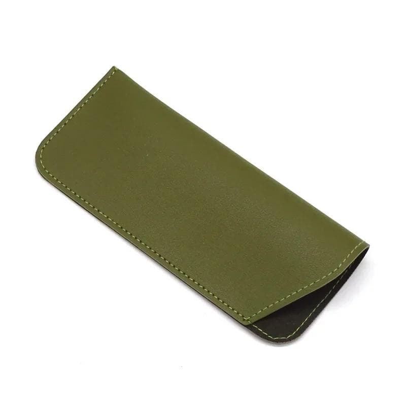 Pure Color Leather Eyeglass Sunglasses Reading Glasses Case Soft PU Leather Pouch Bag Pocket Eyeglasses Sleeve Eyewear Protector