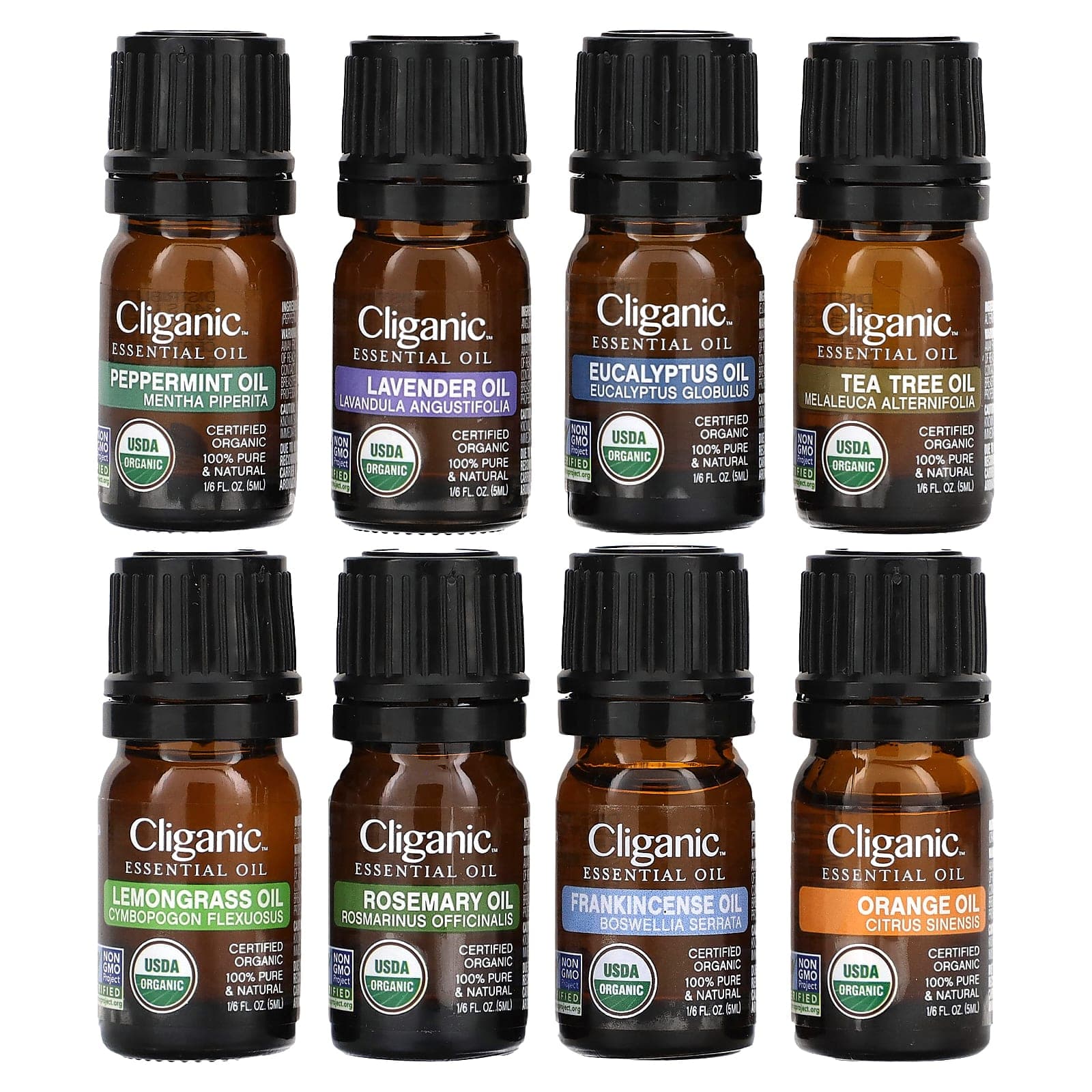 Cliganic, essential oil, aromatherapy set, 8 piece set