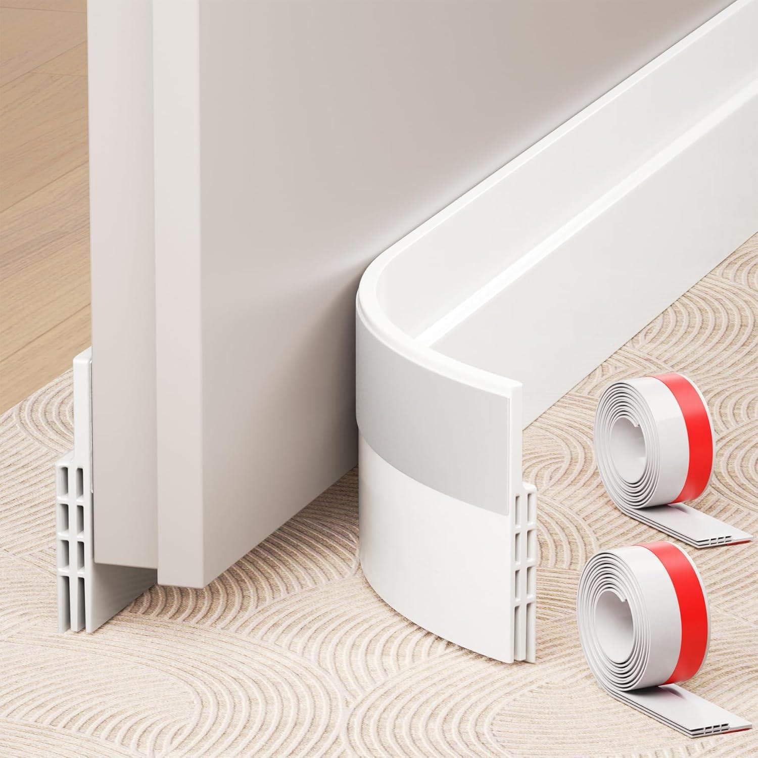 100cm Door Draft Stopper Under Door Draft Blocker Insulator Door Sweep Weather Stripping Noise Stopper Strong Adhesive