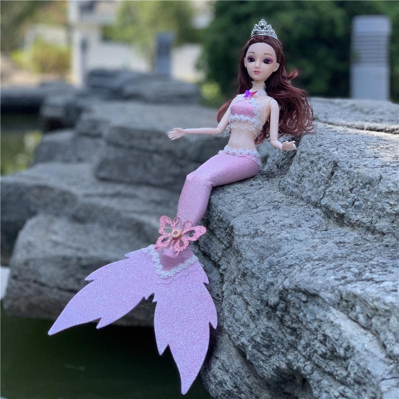 Dolls Vivid Expression Gorgeous Dress Collectable 45cm Doll with Mermaid Dress for Decor Girls Childrens Doll Gift