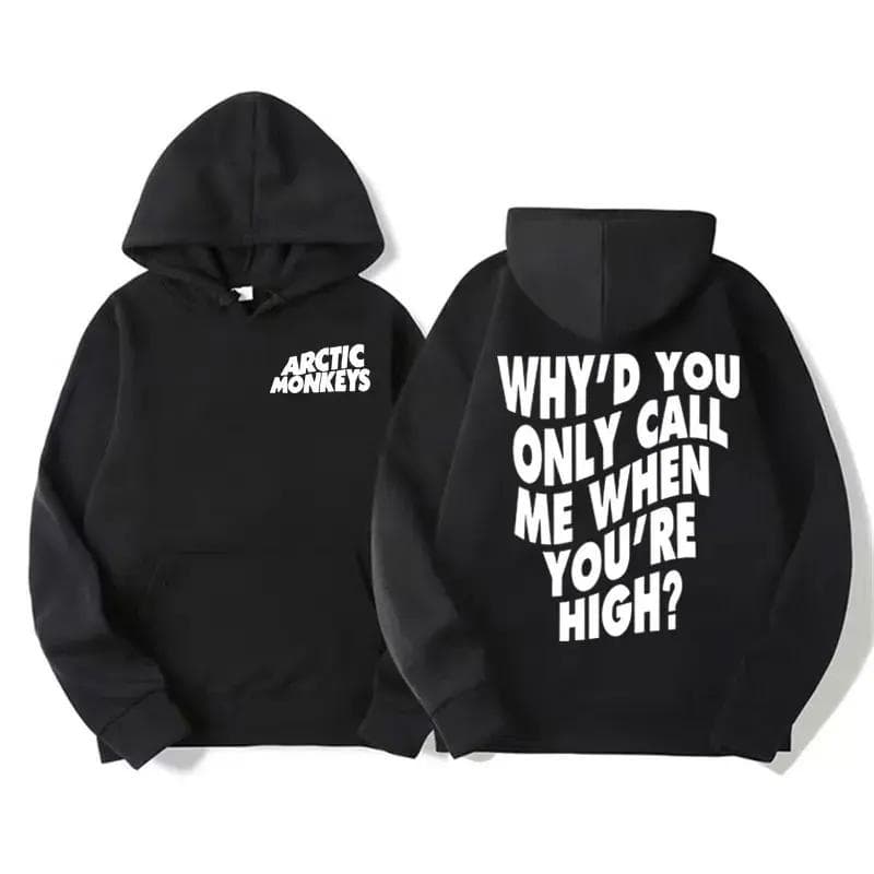 Retro Rock Arctic Monkeys Music Album Graphic Hoodies Men Vintage Oversized Hip Hop Hoodie Punk Sweatshirt Tour Double Sided L