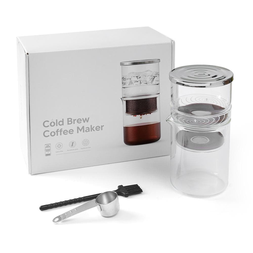 300ml/10.15oz Cold Brew Coffee Maker for Tea and Coffee Extraction Borosilicate Glass Dripper Iced transparent