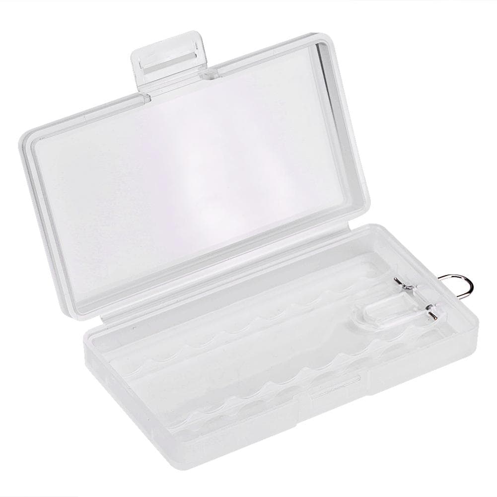 5PCS Portable Hard PP Transparent Case Holder Storage Box for 8 x AAA Batteries with Hook