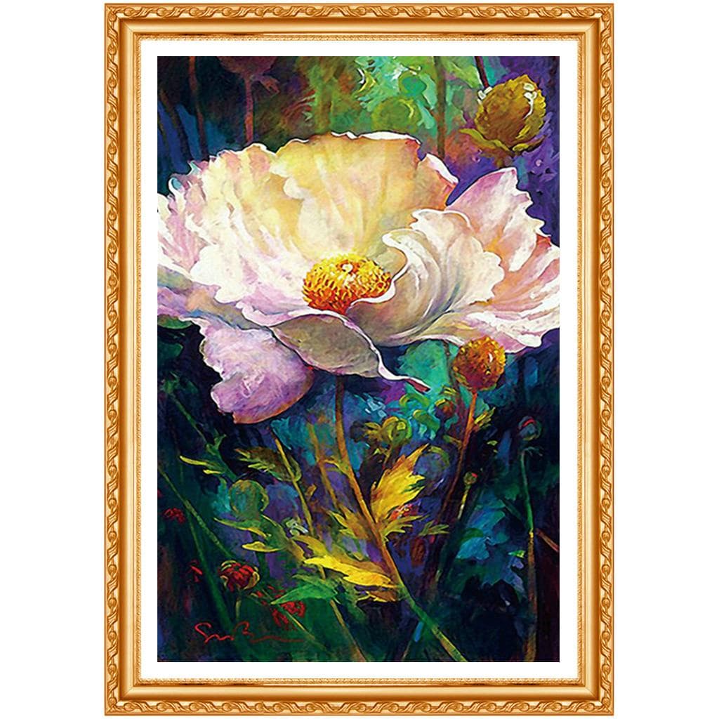 Needlework DIY Diamond Painting Cross Stitch Crystal Diamond Embroidery Beauty Floral Full Diamond 20X30CM