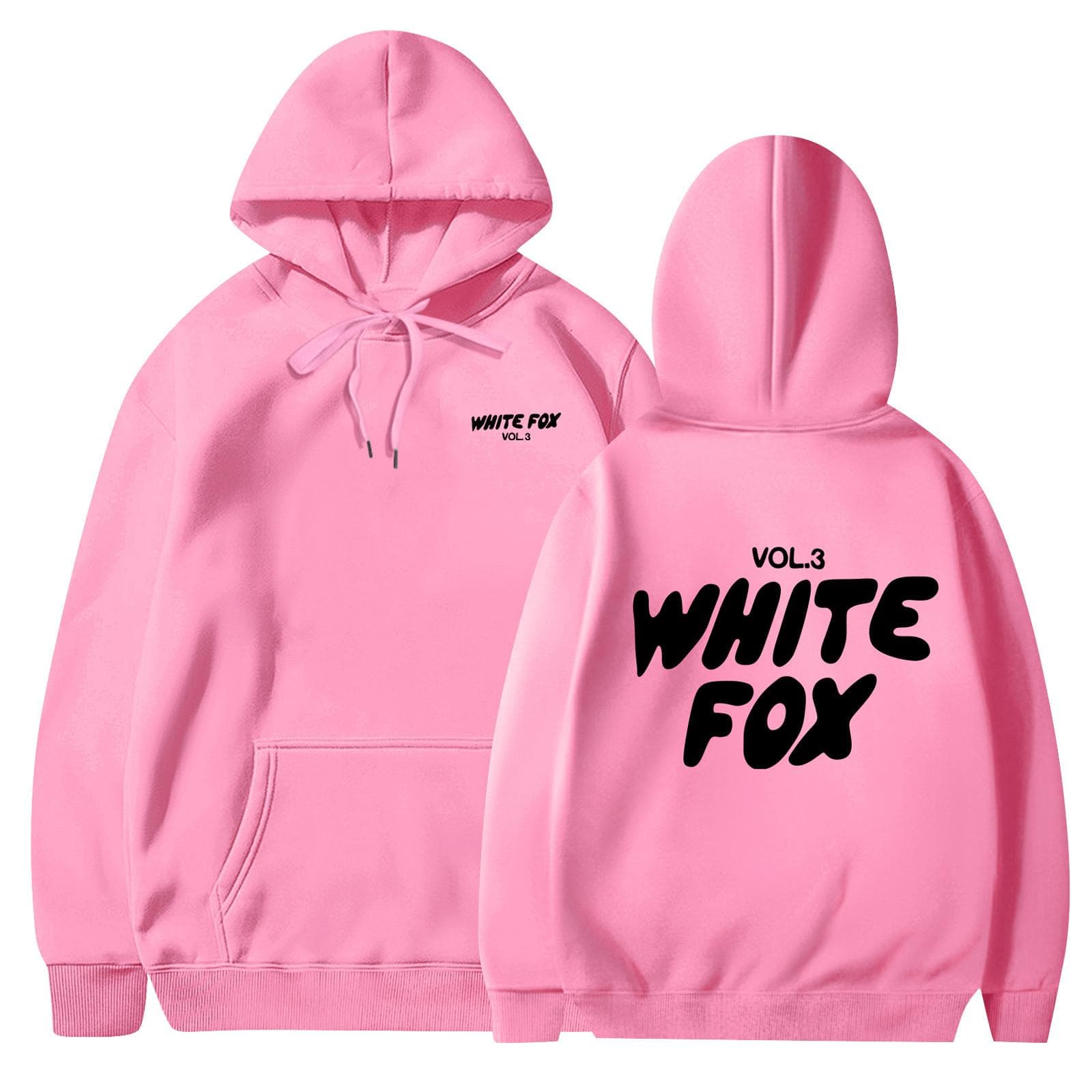 Women's Casual Fashion Print Long Sleeve Hooded Sweatshirt Top S pink