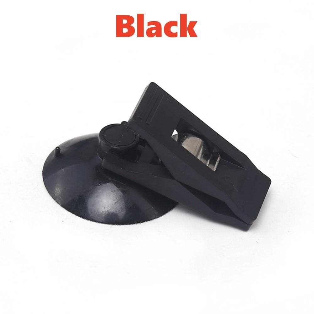 Suction Cup Bracket Car Window Mount Suction Sucker Clips Hook Black Suction Cap Clip Fixer Plastic Sucker Removable Holder For Sunshade Curtain black