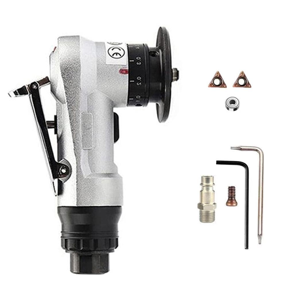 Pneumatic Chamfering Machine Carpenter Chamfering Tool Portable Handheld Grinder Metal Wood Acrylic C angle blade-EU silver