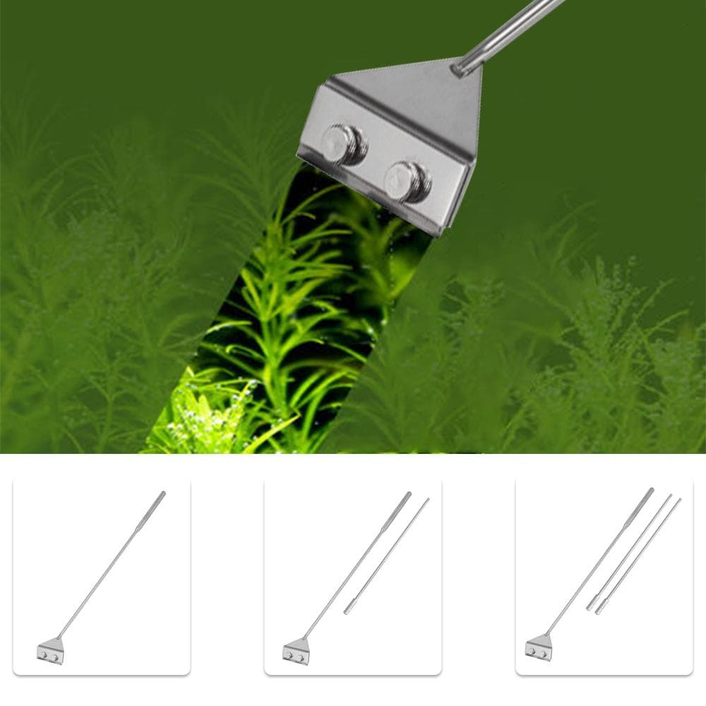 Stainless Steel Aquarium Algae Scraper Fish Tank Cleaner Keep Hands Dry Sharp Blade to Remove Algae 65cm