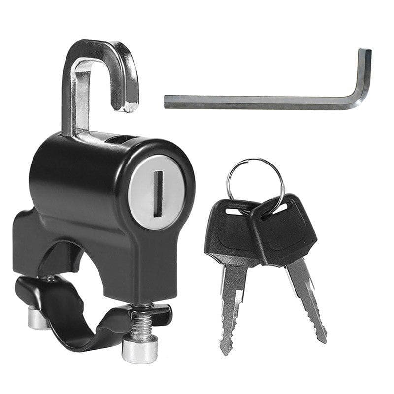 Motorcycle Helmet Lock Universal Bicycles Anti-Theft Fixed Lock black