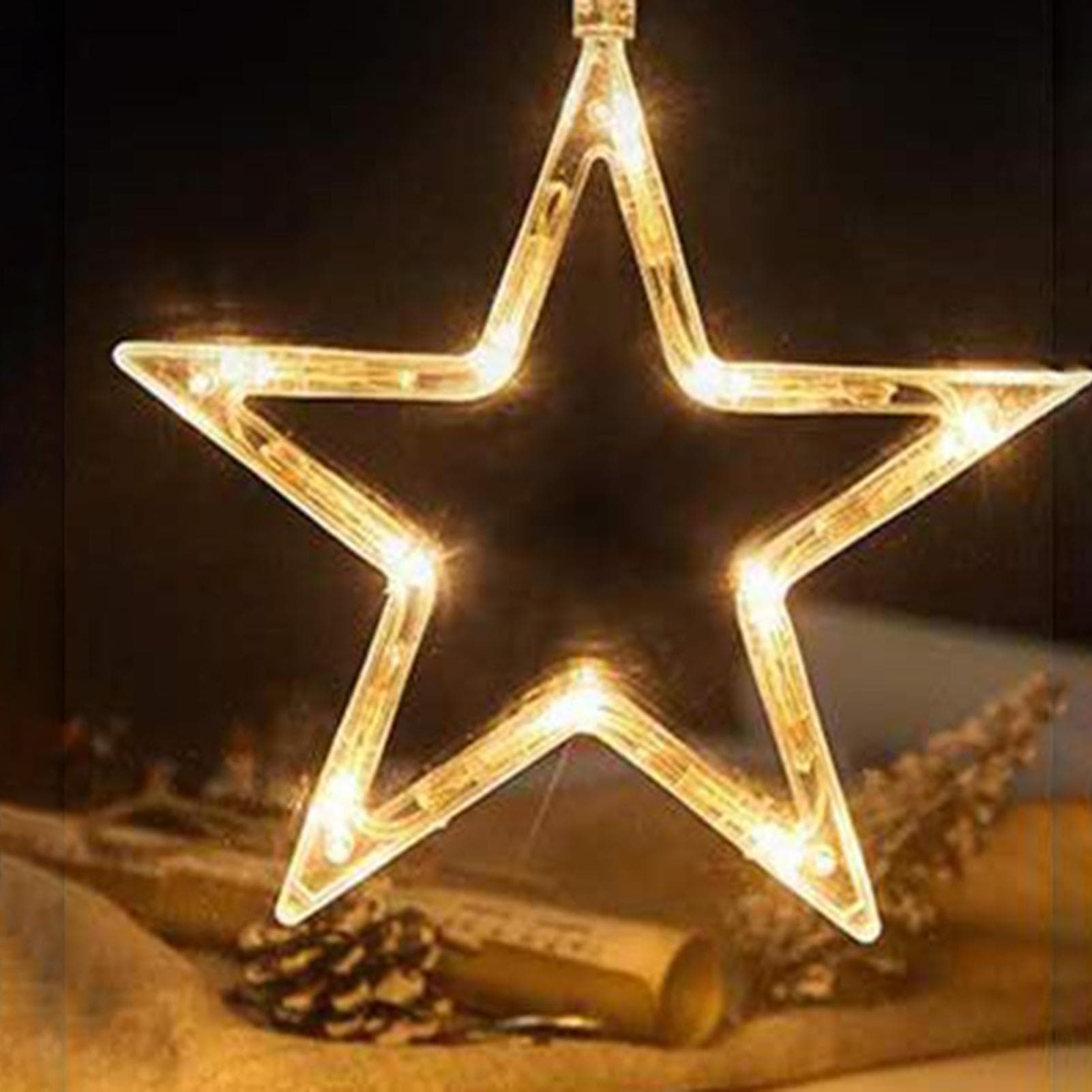 Hanging Fairy LEDs String Lights Curtain Lamp Constant Bright Modes with Snowflake Design IP42 type2